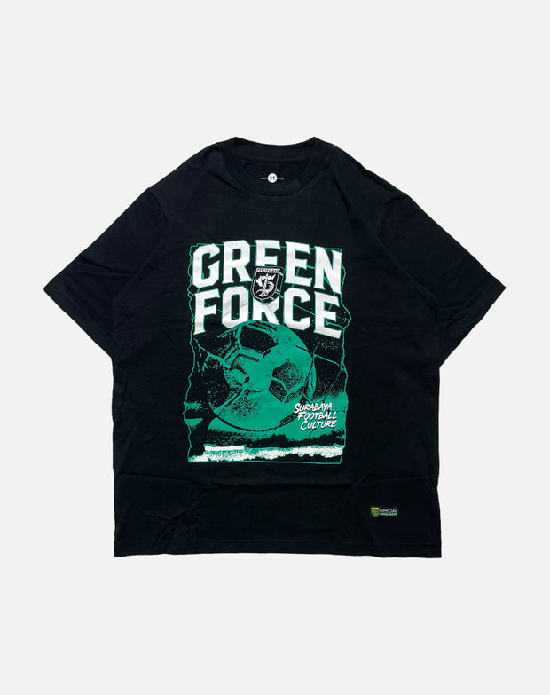 T-shirt Persebaya Green Force Oversize - Black