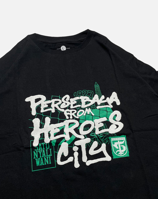 T-shirt Persebaya From Heroes City - Black