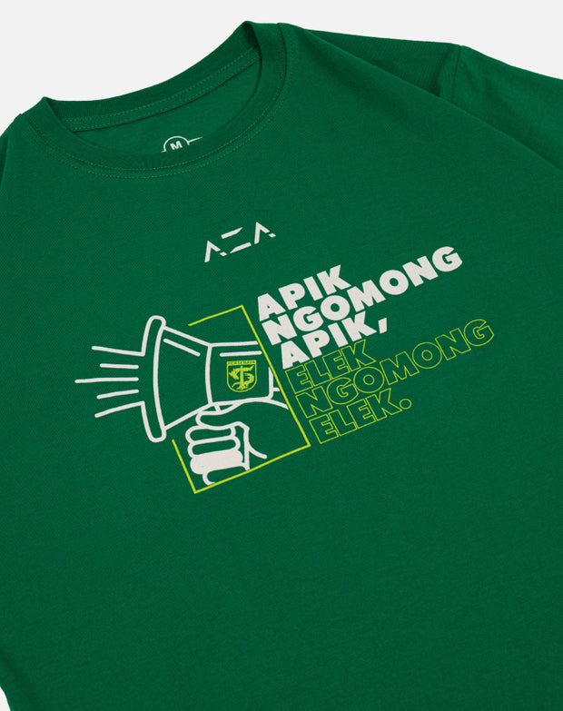T-shirt Persebaya Apik Ngomong Apik - Green