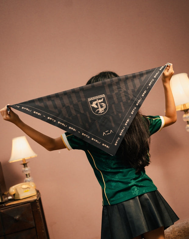 Bandana Persebaya Anniversary 98TH Typography - Black