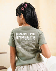 T-shirt Kids Persebaya From The Street To The Stadium - Sage Green