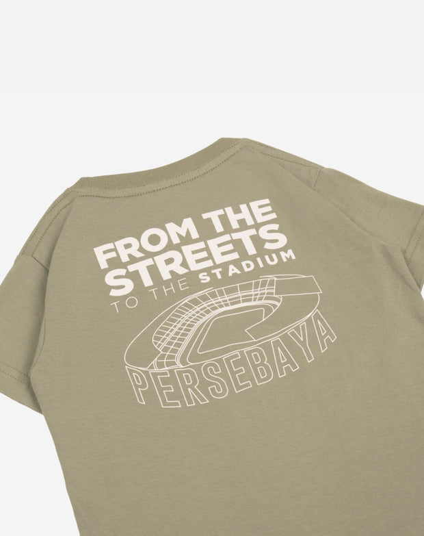 T-shirt Kids Persebaya From The Street To The Stadium - Sage Green