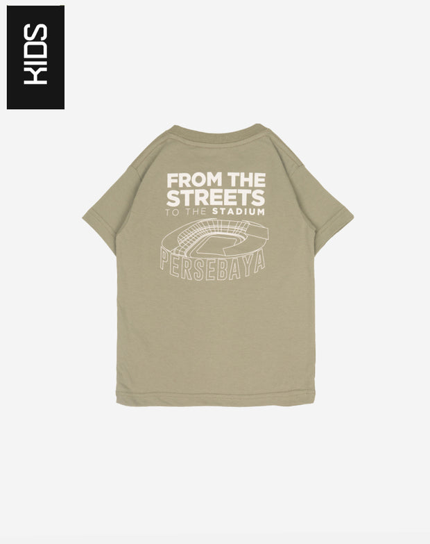 T-shirt Kids Persebaya From The Street To The Stadium - Sage Green