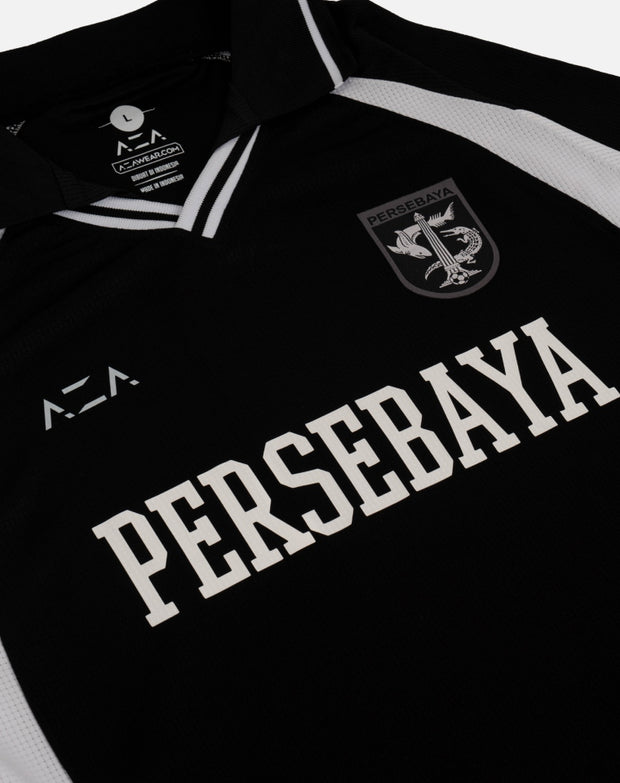 Jersey Persebaya Vintage Rugby Style - Black