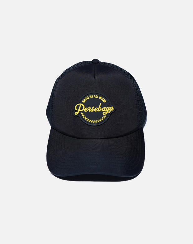 Topi Trucker Persebaya Satu Nyali Wani - Black