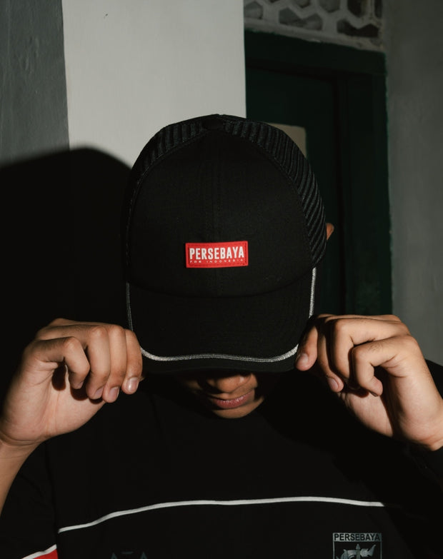 Topi Trucker Persebaya For Indonesia - Black