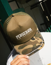 Topi Trucker Persebaya For Indonesia Camo - Olive