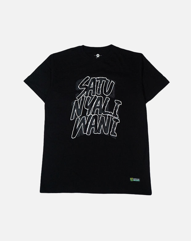 T-shirt Persebaya Satu Nyali Wani Shadow - Black
