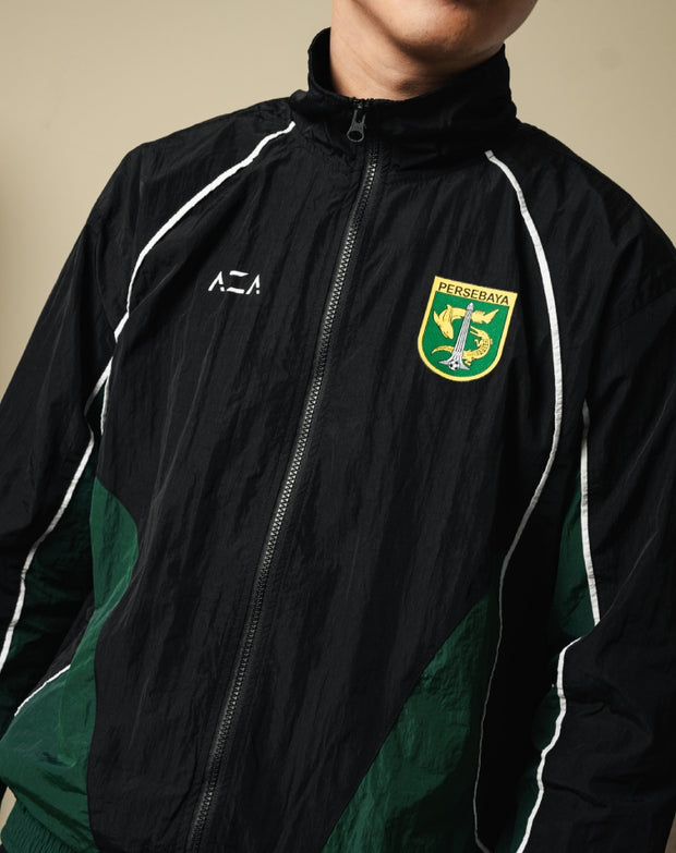 Jaket Tracktop Persebaya Panel - Black