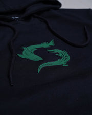 Jaket Hoodie Persebaya Short Sleeve Croco Icon 2K23 - Black